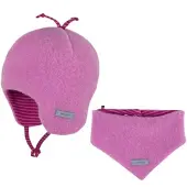 Pure Pure Pure 2-tlg. Set Wintermütze und Dreieckstuch, pink, 41