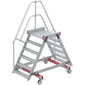 Euroline 512 mobiler Überstieg 60° Stufenausführung Alu gerieft Stufenbreite 800mm 6 Stufen