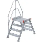 Euroline 512 Überstieg 60° 1000mm Stufenbreite 2x4 Stufen Alu gerieft