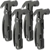Semptec 4er-Set 12in1-Multitool-Mini-Hammer, Camping-Zubehör, inkl. Nylonhülle