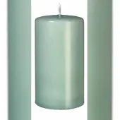 Kopschitz Kerzen Stumpenkerzen Seemoos Seafoam 8 x 4 cm, 12 Stück