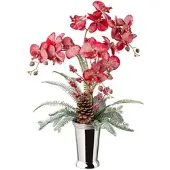 Creativ Green künstliche Pflanze Phalaenopsisgesteck in Keramikvase, 70 cm, rot
