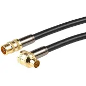 Auviso Premium-HDTV-Antennenkabel, Koaxial-Stecker, 90°-Winkel, 1 m, 105 dB