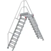 Euroline 512 Überstieg 60° 600mm Stufenbreite 2x10 Stufen Stahl Gitterrost