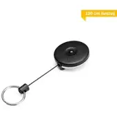 Key-Bak Schlüsselrolle Schlüssel-Jojo Schlüsselanhänger 483 Black mit Gürtelschlaufe, 250g/120cm