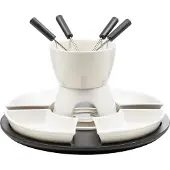 Haushalt Fondue-Set 11-teilig mit Topf Stövchen und Gabeln