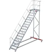 Euroline 513 Wartungsbühne 45° 1000mm Stufenbreite 17 Stufen Alu gerieft
