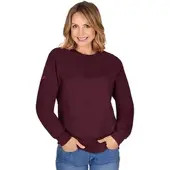 Trigema Sweatshirt "Sweatshirt", Damen, Gr. 3XL, rot (sangria), Sweatware, 70% Baumwolle, 30% Polyester, Basic, lang, Rundhals, Sweatshirts Sweatshirt