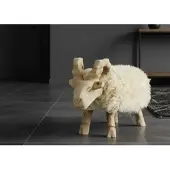 Wmg Schaf - Bock Hocker mit Fell - Berthold