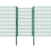 Voss.garden Gartentor + Abdeckleiste, 100x163cm, grün, Gartenpforte für Doppelstabmattenzaun