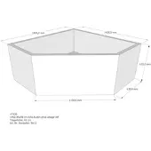 LDG förlag Badewannenträger passend für Riho Austin 145 × 145 × 48 cm