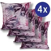 Matratzen Discount 4 x Dekokissen rosa jungle 50 x 50 cm