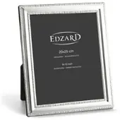 Edzard Bilderrahmen Matera (20x25 cm), Perlenrand, edel versilbert, anlaufgeschützt, 2 Aufhänger