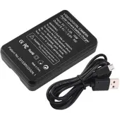 Acconic Dual Schnell-Ladegerät passend für Canon LP-E10 LPE10 inkl. USB Kabel