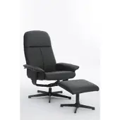 Happy Home Relaxsessel mit Hocker HWP58-SCH schwarz Sofasessel
