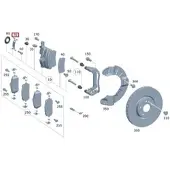Mercedes-Benz Spreizfeder Bremssattel links / rechts CLA 118 A-Klasse 177 GLB 24