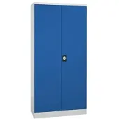 Gürkan Stahlschrank blau mit Flügeltüren blau, 92x195x42 cm