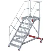 Euroline 513 Wartungsbühne 45° 1000mm Stufenbreite 7 Stufen Alu gerieft