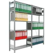 Regalwerk BERT Ordnerregal Anbaufeld HxBxT 2325x1005x300mm 7 Fachböden & 6 Ebenen