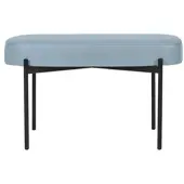 Meet Ovale Bank »Gaia M« mit Kunstlederbezug blau, 79x45.5x42 cm