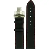 Certina - Leder Lederarmband DS-2 Chrono 22mm C600020326 - rind,schwarz,textilmotiv-prägung
