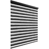 KS Handel 24 PREMIUM DOPPELROLLO BH3106 schwarz verlaufend mit Alu Kassette (135x150 cm, Kassettenfarbe: schwarz)