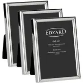 Edzard 3er Set Bilderrahmen Genua (6x9 cm), edel versilbert, anlaufgeschützt