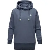 NAVAHOO Damen Kapuzensweatshirt Kuscheliger Hoodie mit Oversize Look Silberengelchen