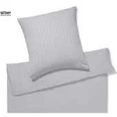 Elegante Bettwäsche Chelsea - 135x200 cm + 40x80 cmsilber
