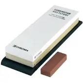 Chroma Schleifstein Körnung 3000/8000 + Schleifhilfe + Schleifanleitung