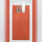 Mank Besteckservietten Airlaid Terrakotta, 40 x 40 cm, 75 Stück - Bestecktaschen