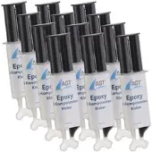 AGT Epoxy 2-Komponenten-Kleber, hohe Belastbarkeit: 23 N/mm2, 12er-Pack