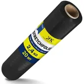 KK Verpackungen Stretchfolie 20 my 50 cm x 300m schwarz 24 Rollen