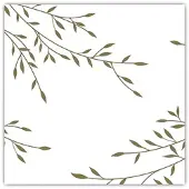 Ava 25 Papierservietten 40x40cm Stoffähnliche Tischservietten Zweigenmotive Einweg