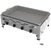 ChattenGlut Professional Gastrobräter 4-flammig Tischgerät 14,7kW und Edelstahlpfanne