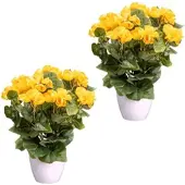 Creativ Green künstliche Pflanze Begonienbusch, ca 35cm, 2er Set