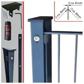 FA-Bausysteme Doppelstabzaun Anthrazit 8-6-8 Leiste 1430 mm 2,5 m