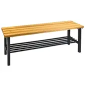 Proregal Garderobenbank Seahorse Mit Schuhrost HxBxT 42x100x40cm Holz/Schwarz