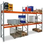 Regalwerk ARTUS-Palettenregal Grundfeld 4200-2 HxBxT 4500x3770x1100 mm mit 2 x Ebenen