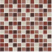 Premium Mosaic Glasmosaik braun 30x30 cm glanz MOS25MIX6