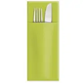 VEPATIM 250x Servietten Bestecktaschen Premium 32 x 40 cm Airlaid gelbgrün