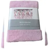 EXKLUSIV HEIMTEXTIL Kuscheldecke Wohndecke 150 x 200 cm Rosa