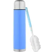 Gräwe Isolierflasche inkl. Reinigungsbürste, 1 Liter, mit Drehverschluss, hellblau, matt