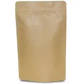 VEPATIM 100x Standbodenbeutel Kraftpapier braun High Barrier mit Alubeschichtung 130x225x70mm 500ml