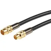 Auviso Premium-HDTV-Antennenkabel, Koaxial-Stecker, 10 m, schwarz, 105 dB