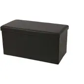 Echtwerk Sitzbox Schwarz Kunststoff faltbar mit Stauraum