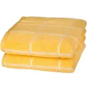 Ross Handtücher "Cashmere Überkaro", orange (ginster, weiß), B:50cm L:100cm, Frottier, Baumwolle, Handtücher, Handtücher, 100% Baumwolle, kariert, in modischen Karo Farben