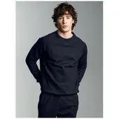 Trigema Sweatshirt "Sweatshirt mit angerauter Innenseite", Damen, Gr. 3XL, blau (navy), Sweatware, 70% Baumwolle, 30% Polyester, Basic, lang, Rundhals, Sweatshirts Sweatshirt