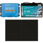A-TroniX Inselanlage PV 400Wp 12V mit 1,2 kWh Lithium LiFePO4 Speicher