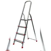 Szagato Stehleiter, 4 Stufen, max. Belastung: 150 kg - silberfarben